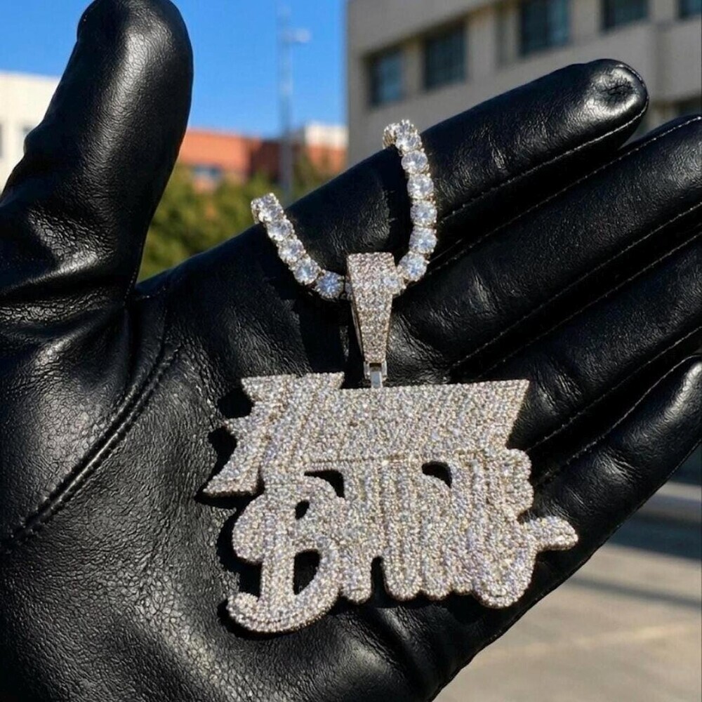 Iced Out Hustle Or Be broke tennis necklace